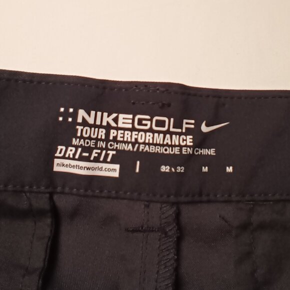 Mens Nike Golf Tour Performance Pants Size 32x32 Dri-Fit Black Color - Picture 5 of 10
